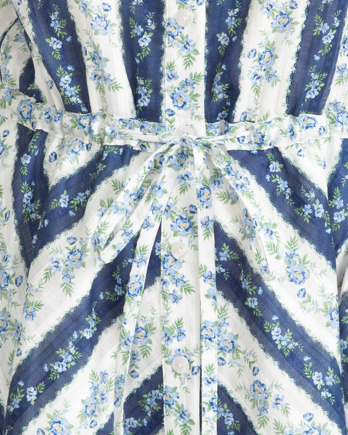 Phoebe Dress in Floral Stripe