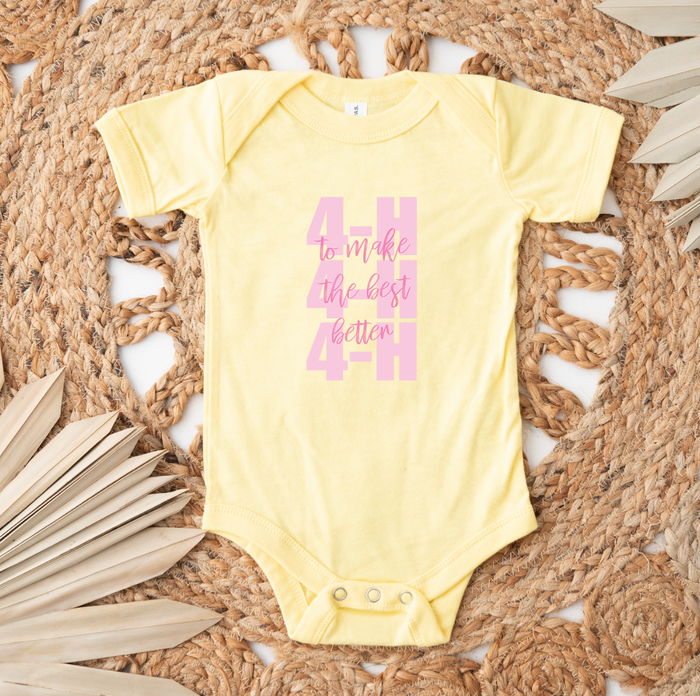 Pink 4-H To Make the Best Better– Infant/Toddler/Youth