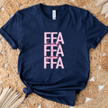 Pink FFA Living To Serve- Bella Canvas T-Shirt