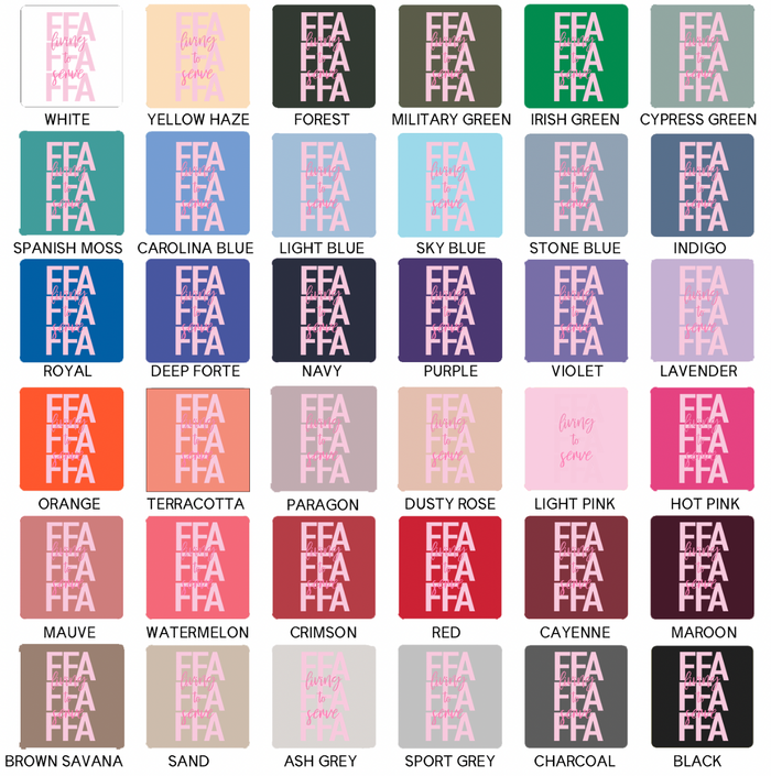 Pink FFA Living To Serve– Crewneck