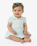 Plaid Dress with Sunglasses in Green