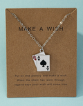 Playing Cards Drop Pendant Necklace