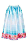 Manish Arora Pleated Print A - Line Skirt - Runway Catalog