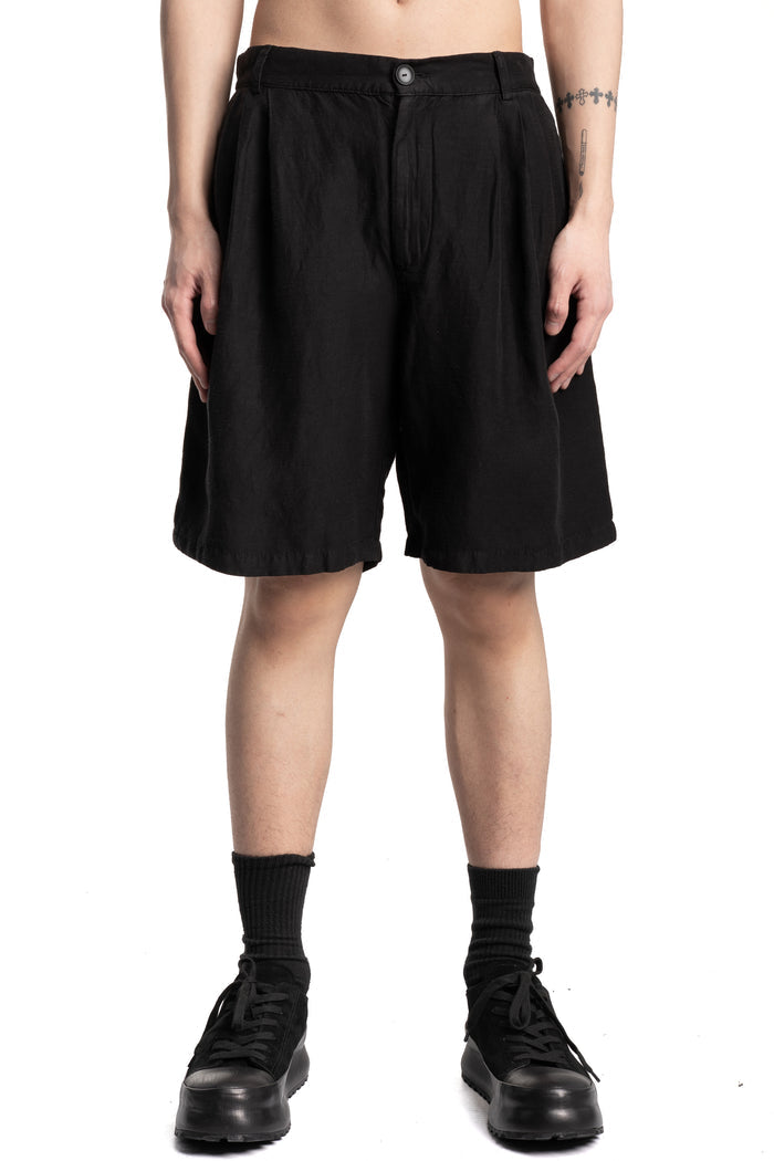 Andrea Yaaqov | SS26 - Pleated jacquard shorts, 26MSFT39