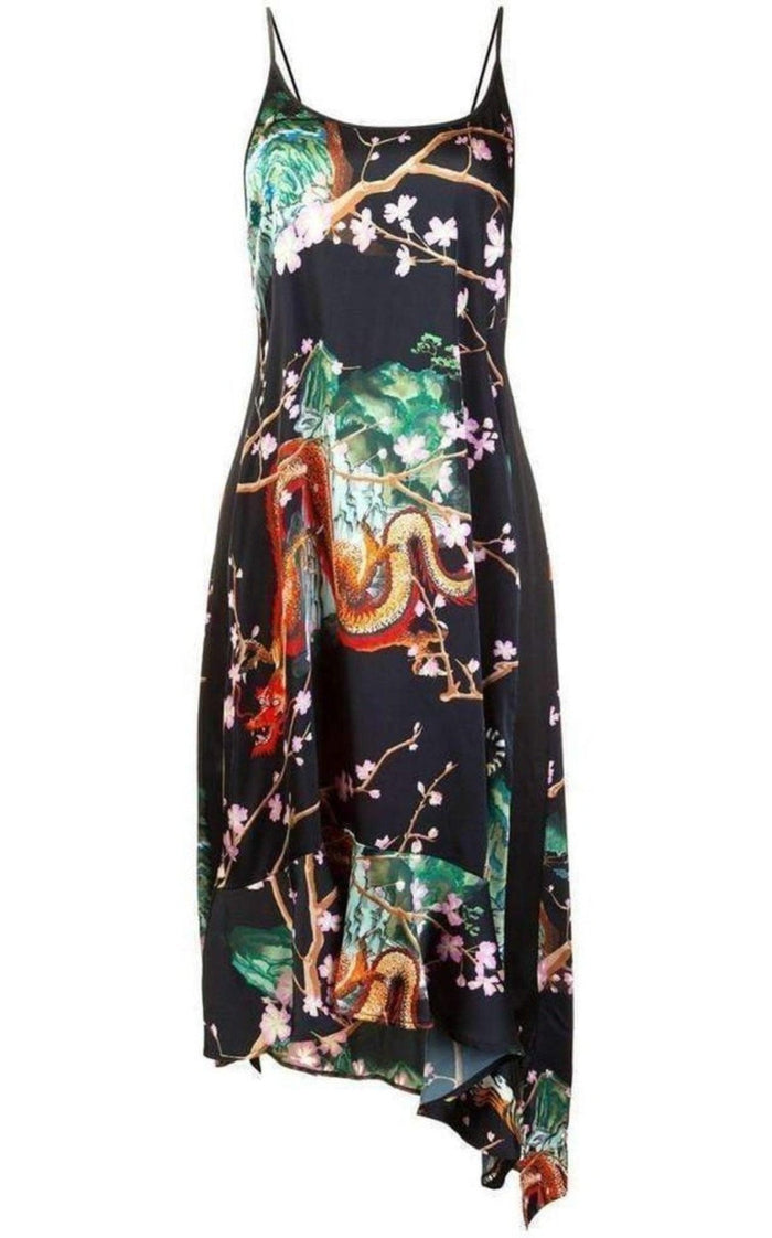 Paco Rabanne Printed Asymmetric Dress - Runway Catalog
