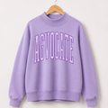 Purple Plaid Agvocate - Lavender Mock Neck