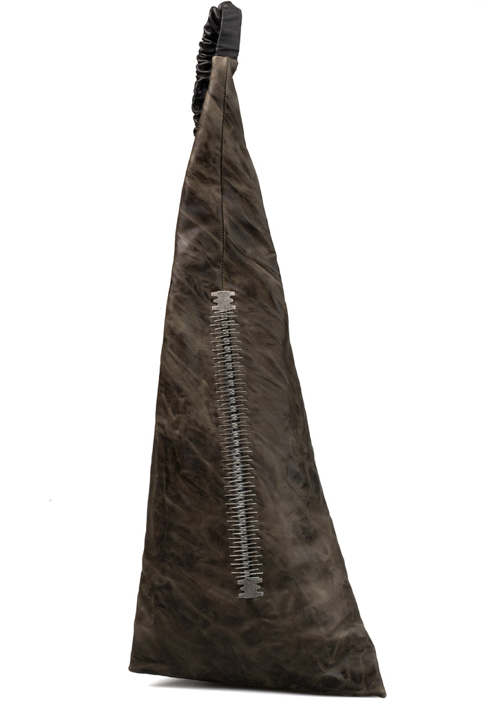 Isaac Sellam | SS26 - Pyramide leather pouch | COCO KAKI