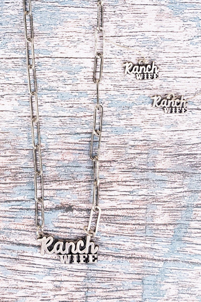 Ranch Wife Silvertone Jewelry Set