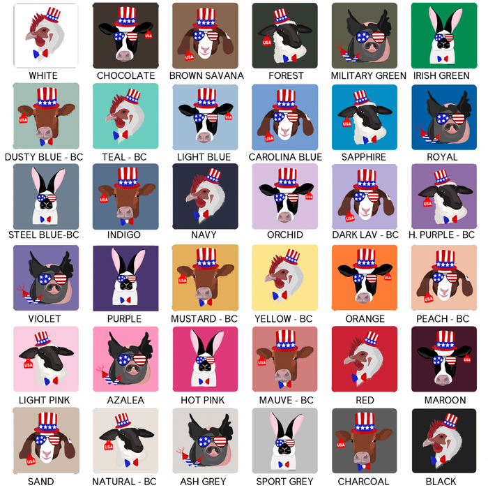 Red, White, and Blue Animals-CHOOSE YOUR ANIMAL– Hoodie