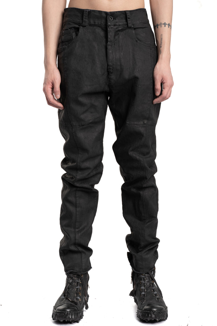MD75 | SS26 -  Regular Fit Coated Jeans, Cracked MD13275