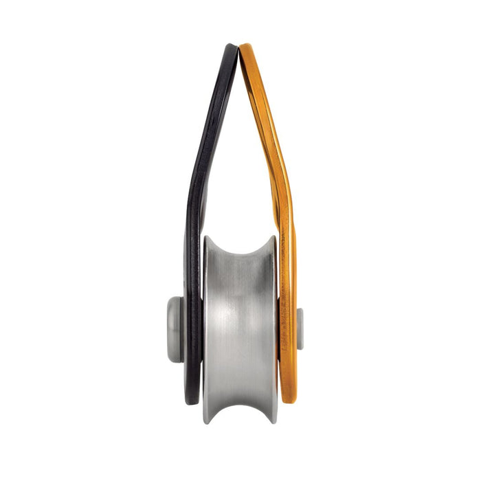 single pully system side view yellow and black