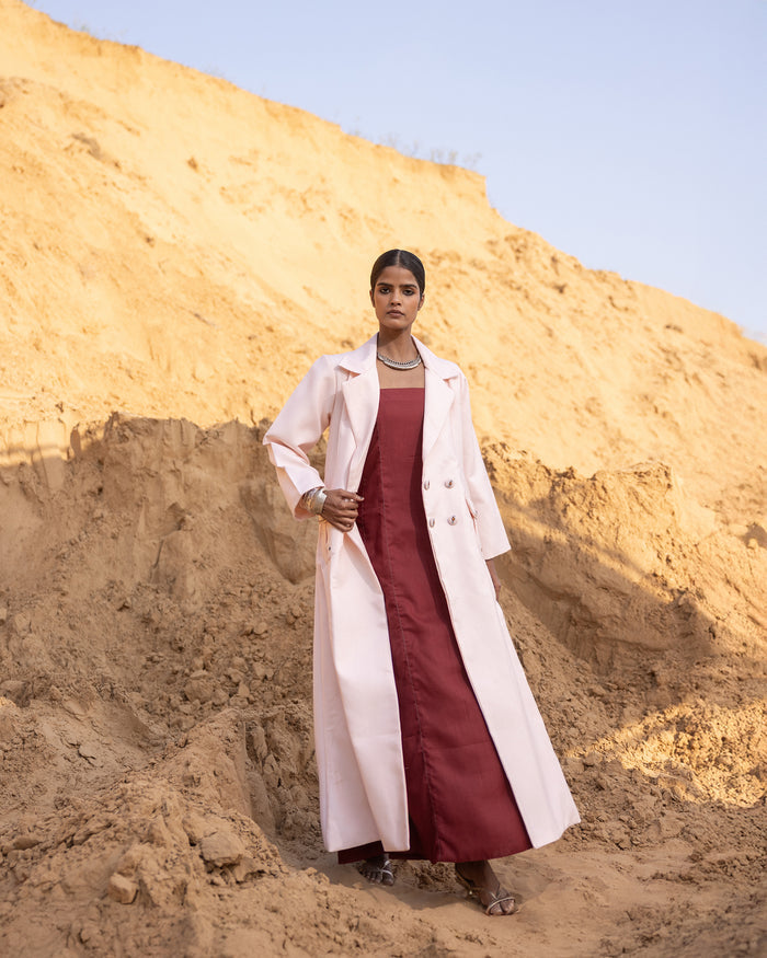 Rhysa Dress - Maroon