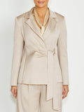 Women's Crepe Wrap Jacket in Beige | Riviera