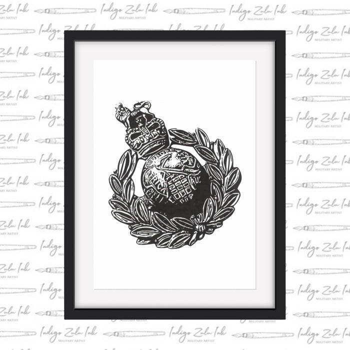 RM Cap Badge - ERII - INDIGO ZULU INK