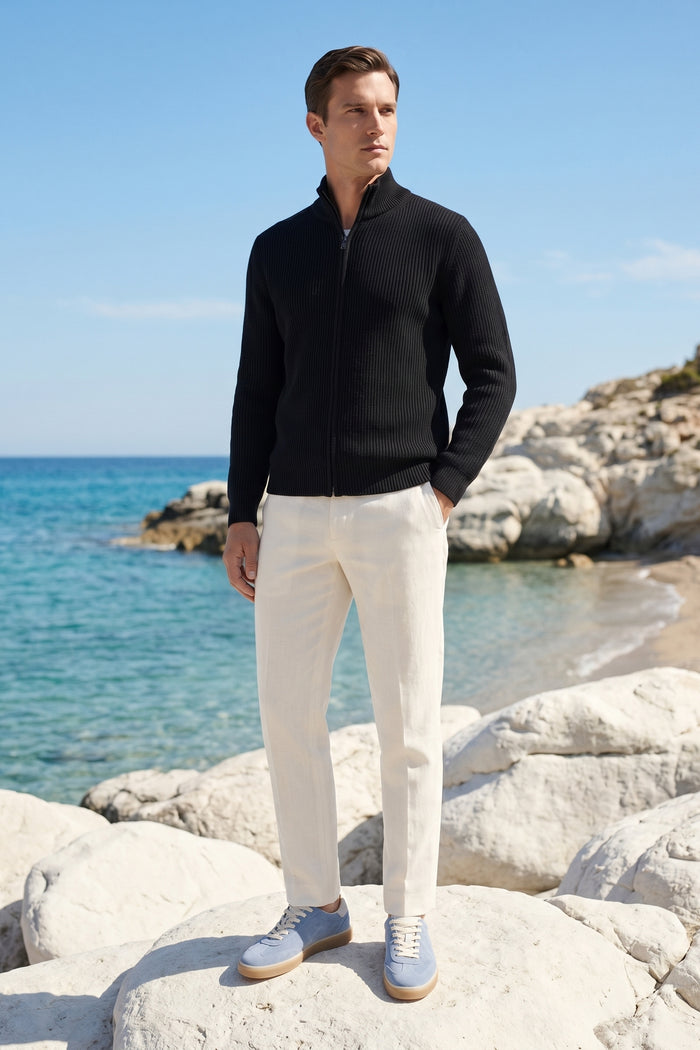 Roma Cashmere Cardigan Black