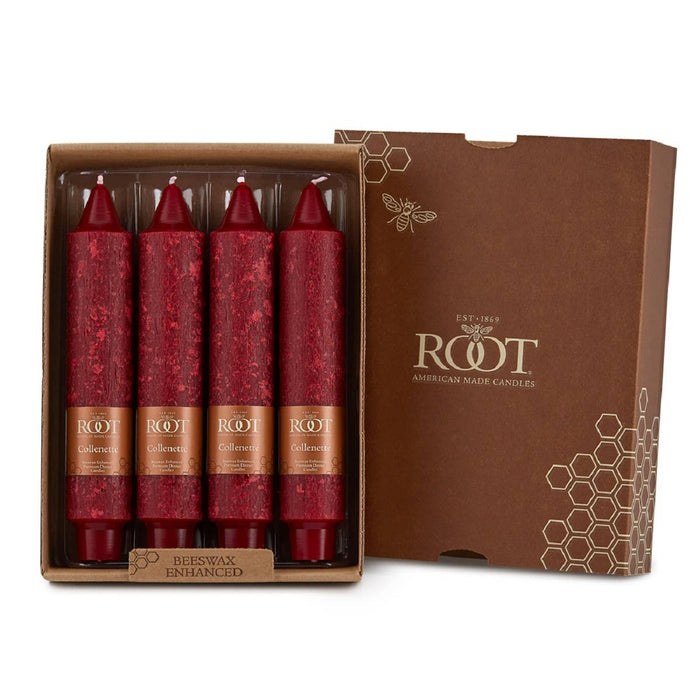 ROOT Timberline Collenette Taper Candles: Garnet