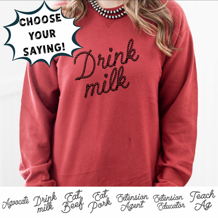 Rope- CHOOSE YOUR SAYING– Crewneck