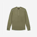 RRL Garment-Dyed Waffle Henley T-Shirt Tree Green