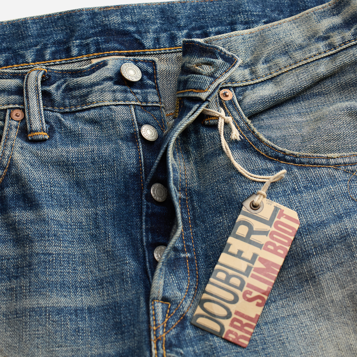 RRL Slim Boot Selvedge Jeans Briarfield Wash