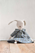 Ruthie – Rabbit in Field Plaid Linen Dress