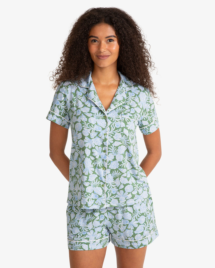 Sara Pajama in Shell Fan