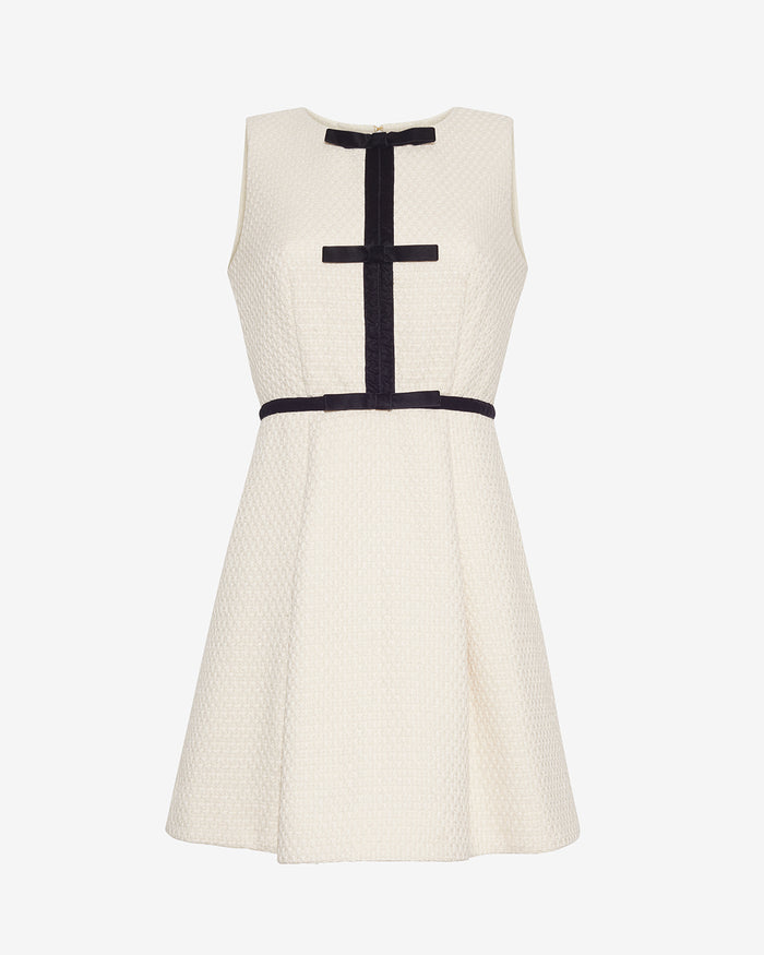 Sarabeth Tweed Mini Dress in Vanilla