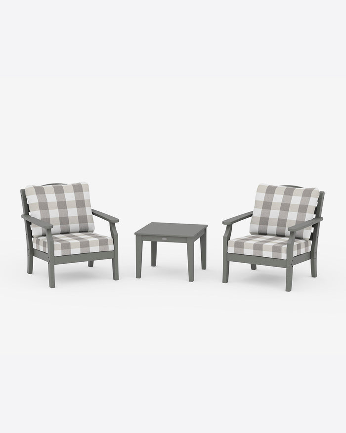 Savannah 3-Piece Deep Seating Set in Buffalo Plaid
