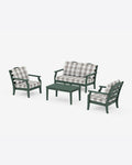 Savannah 4-Piece Deep Seating Set with Loveseat in Buffalo Plaid