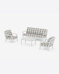 Savannah 4-Piece Deep Seating Set with Sofa in Buffalo Plaid