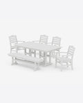 Savannah 6-Piece Farmhouse Dining Set with Bench