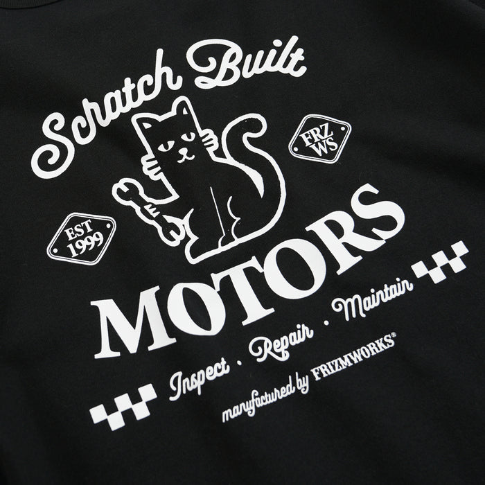 SCRATCH BUILT MOTORS HALF T-SHIRT - BLACK