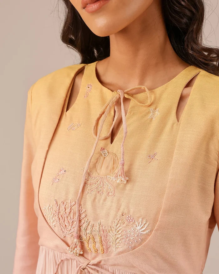 Sea Salt flowy Long Dress - OurDve
