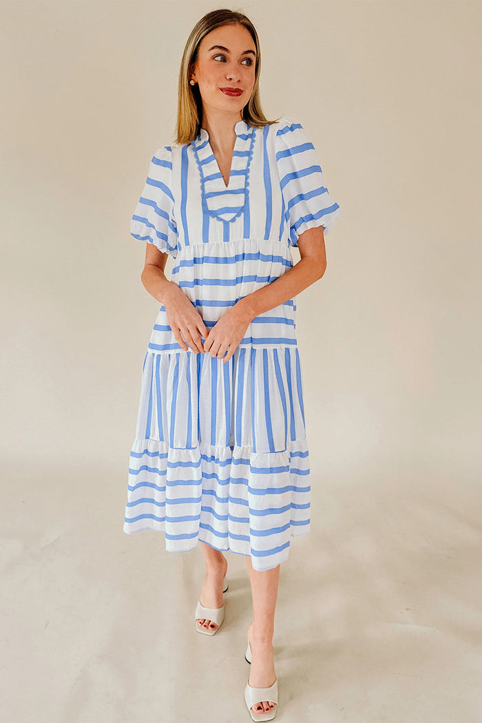 Serene Coastal Ricrac Midi