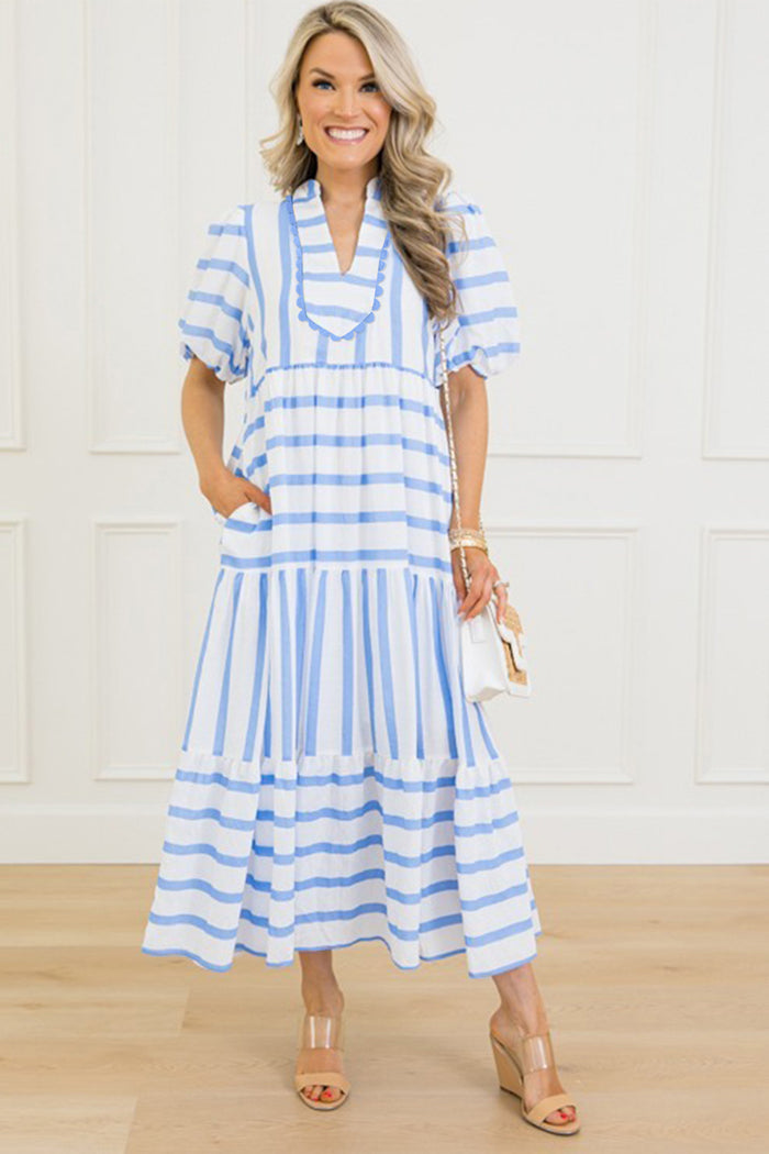 Serene Coastal Ricrac Midi