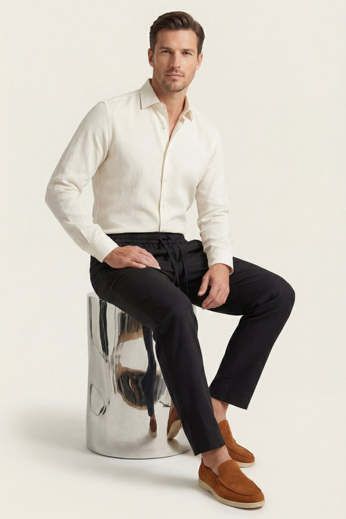 Sestri Tencel Drawstring Trousers Black