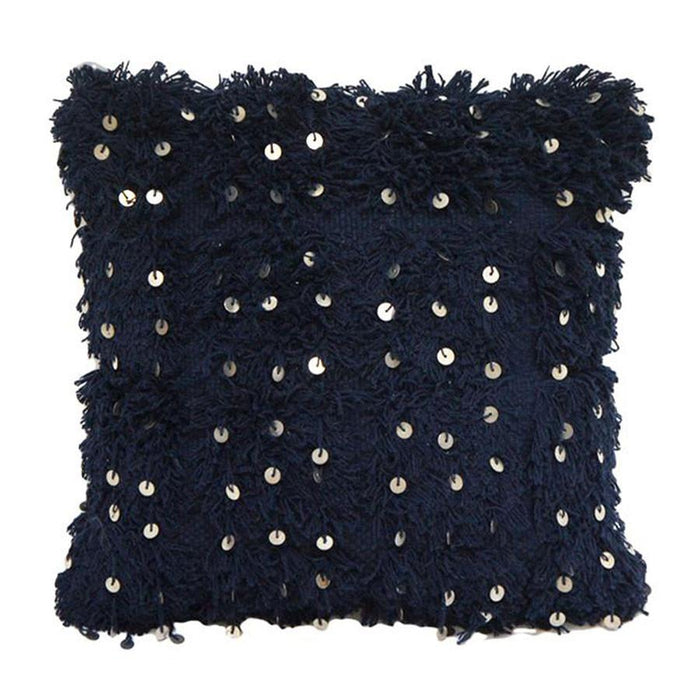 Stoneleigh & Roberson Shaggy Blue Cushion (45cm) | Koop.co.nz