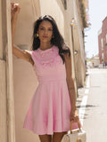 Short Crepe Dress with Applied Bows – Candy