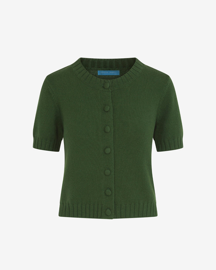 Short Sleeve Puff Sleeve Cardigan