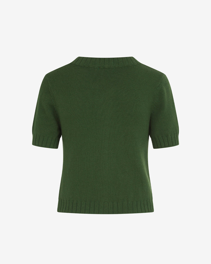 Short Sleeve Puff Sleeve Cardigan