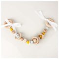 Funny Bunny Kids Silicone & Wood Pram Garland/Teether - Mustard Round | Koop.co.nz
