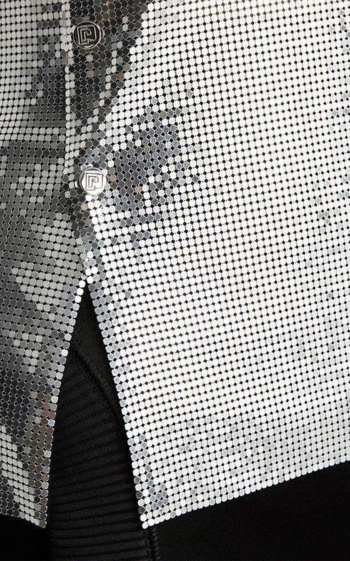 Paco Rabanne Silver Asymmetric Metal Mesh Top - Runway Catalog