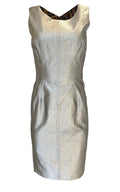 Dolce & Gabbana Silver Silk Midi Dress - Runway Catalog