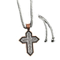 Silver Strike Cross   Necklace