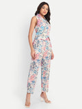 Women’s floral Sito jacket CB set with sleeveless jacket and matching pants