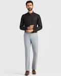 Slim Comfort B-95 Formal Light Blue Check Trouser - Windsor