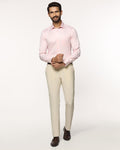 Slim Fit B-91 Formal Cream Solid Trouser - Jonny