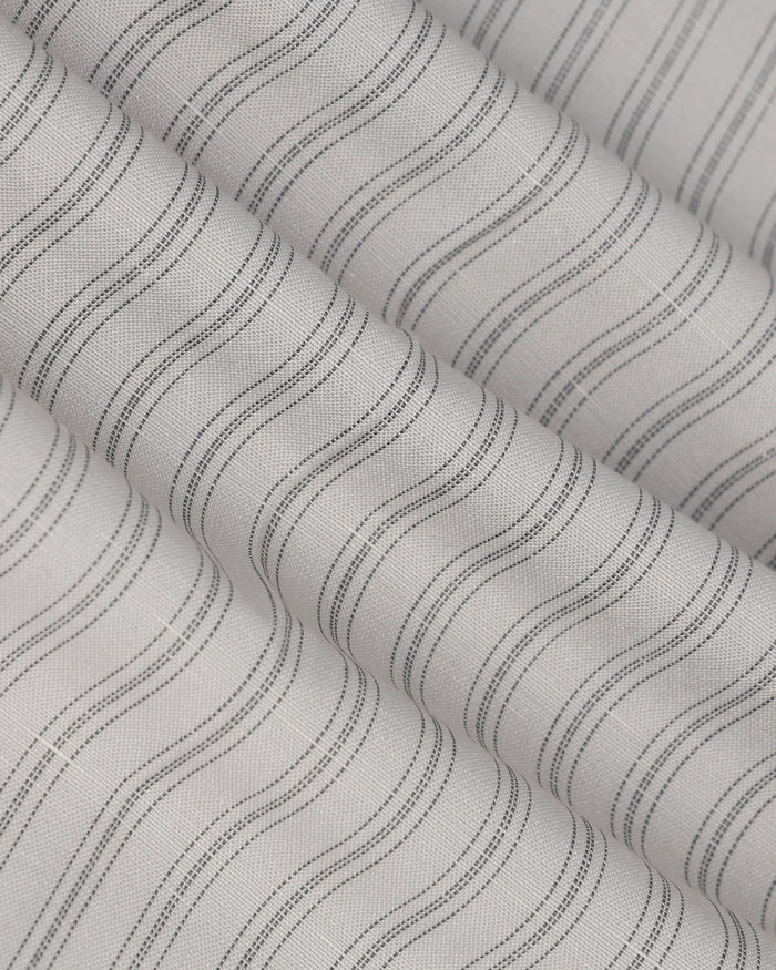 Slim Fit B-91 Formal Light Grey Stripe Trouser - Nautica
