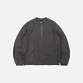 SLUB HENLEY L/S T-SHIRT - CHARCOAL