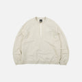 SLUB HENLEY L/S T-SHIRT - KHAKI BEIGE