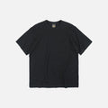 SLUB POCKET HALF T-SHIRT - BLACK